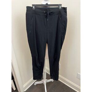 Woven Trek Black Workout Pants Size Large